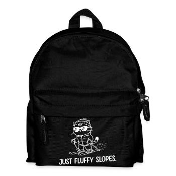 Just Fluffy Slopes - Ski Humor - Kids' Backpack - black - Front