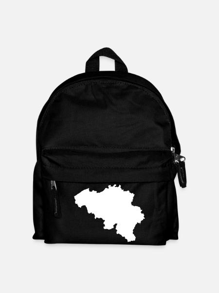 Belgium Country Silhouette - Kids' Backpack - black