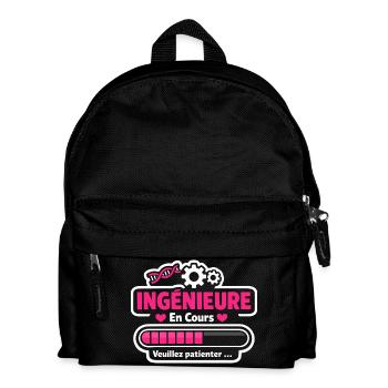 Future Ingénieure Chargement Cadeau Drôle Études - Kids' Backpack - black - Front