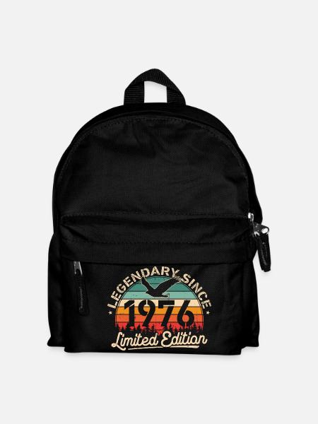 1976 Jahrgang Geburtstag Retro Geschenk - Kinder Rucksack - Schwarz