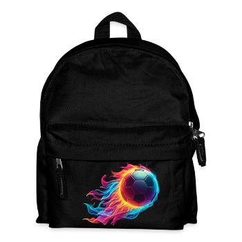 Fiery Football - Soccer Ball Fire - Kids' Backpack - black - Front