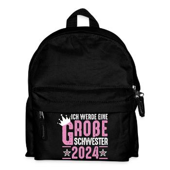 Big Sister 2024 Pink Crown - Kids' Backpack - black - Front