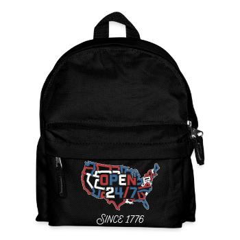 Open 24/7 Since 1776 - Kids' Backpack - black - Front