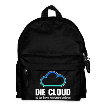 Coder DIE CLOUD IST DER SERVER VON JEMANDE ANDREN - Kinder Rucksack - Schwarz - Vorne