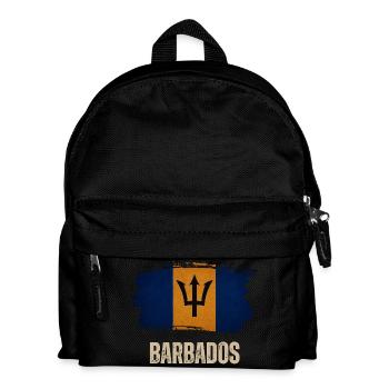 Barbados grunge flag, I love Barbados - Kids' Backpack - black - Front