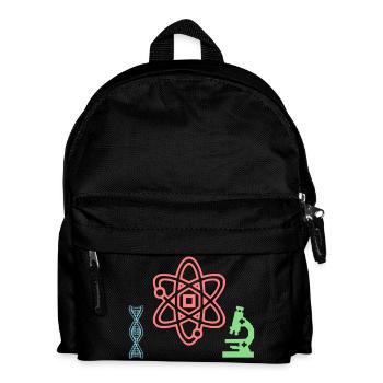 Wissenschaft Set Atom DNA - Kinder Rucksack - Schwarz - Vorne