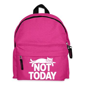 Katzen Spruch Not Today Büro Cat Homeoffice Katze - Kinder Rucksack - Fuchsia - Vorne