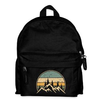 Alps Mountains Forest Nature Hiking Mountaineering - Kids' Backpack - black - Front
