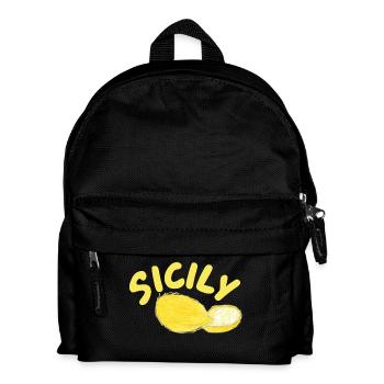 Sicily Lemons Illustration - Sicily - Kids' Backpack - black - Front