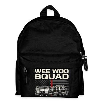 Wee Woo Squad Rettungsdienst Design - Kinder Rucksack - Schwarz - Vorne