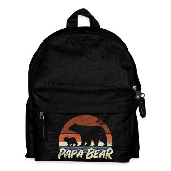 Papa Ours - Cadeau de la fête des pères - Sac à dos Enfant - noir - Devant