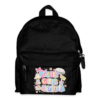 Pretty Girls Thrift Thrift Store Vintage Fashion - Kids' Backpack - black - Front