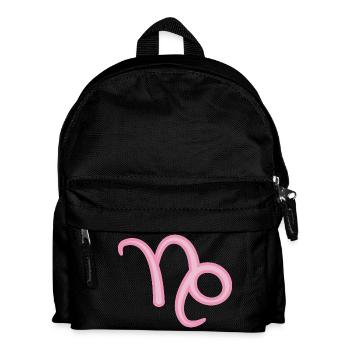 Signe du signe du Capricorne rose pastel - Sac à dos Enfant - noir - Devant