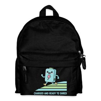 Kawaii E-Bike Battery Ready To Shred - Kids' Backpack - black - Front