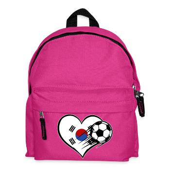 Football drapeau sud-coréen avec cœur - Sac à dos Enfant - fuchsia - Devant