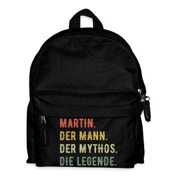 Martin Vorname Der Mann Der Mythos Die Legende - Kinder Rucksack - Schwarz - Vorne