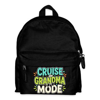 Mamie en croisière, Mamie sur le pont, - Sac à dos Enfant - noir - Devant