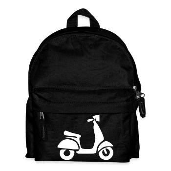 Scooter White Bike Biker Gift - Kids' Backpack - black - Front