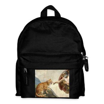 Chat gifle la main de Dieu Mème des chats drôles - Sac à dos Enfant - noir - Devant
