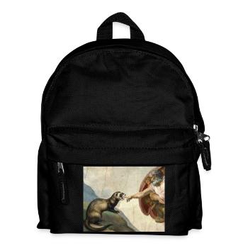 Frettchen Schlägt Gottes Hand Frettchen meme - Kinder Rucksack - Schwarz - Vorne