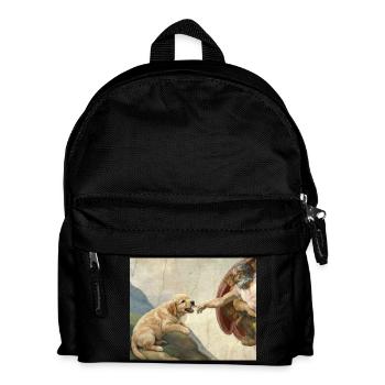 Mème chien God Hand Golden Retriever - Sac à dos Enfant - noir - Devant