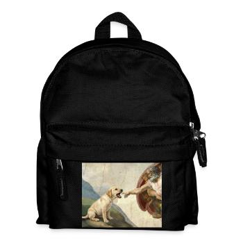 Mème de chien Dieu main Labrador Chiens - Sac à dos Enfant - noir - Devant
