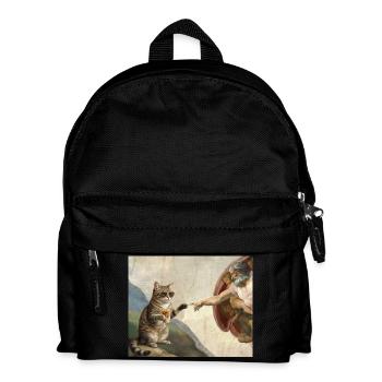 Chat gifle la main de Dieu Mème des chats drôles - Sac à dos Enfant - noir - Devant