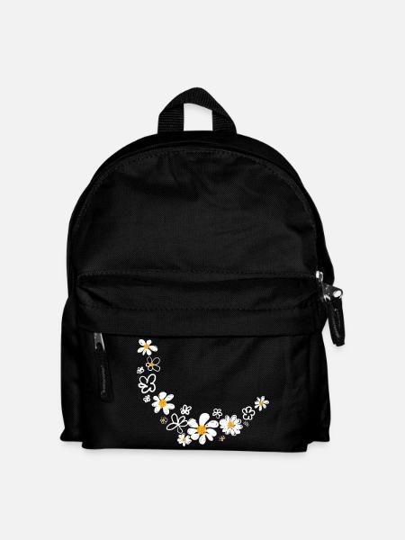 Blumengirlande - Kinder Rucksack - Schwarz