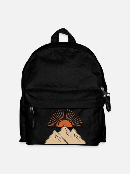 Sonnenaufgang auf den Gipfeln - Kinder Rucksack - Schwarz
