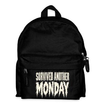 Hat einen weiteren Montags-Arbeitsplatz-Humor überlebt - Kinder Rucksack - Schwarz - Vorne