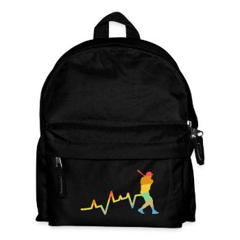 Baseballspieler Evolution Baseball - Kinder Rucksack - Schwarz - Vorne