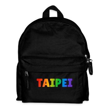 TAIPEI TAIWAN rainbow LGBTQ gay pride - Kids' Backpack - black - Front