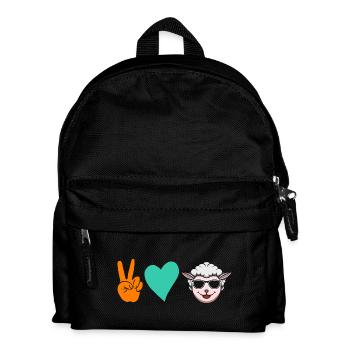 Schäfer Schaf - Kinder Rucksack - Schwarz - Vorne