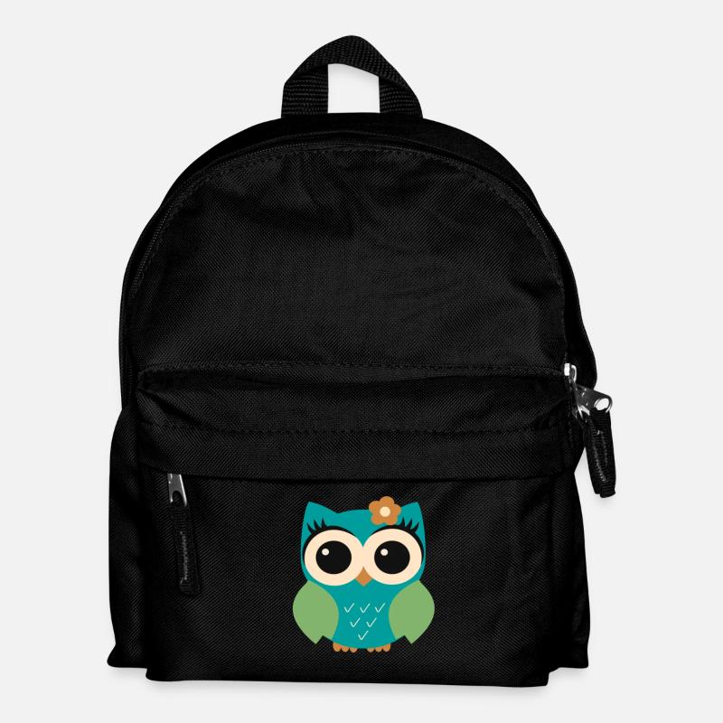 Eule Pauline - Kinder Rucksack - Schwarz