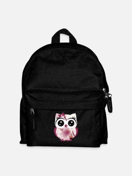 Eule Orchidee - Kinder Rucksack - Schwarz