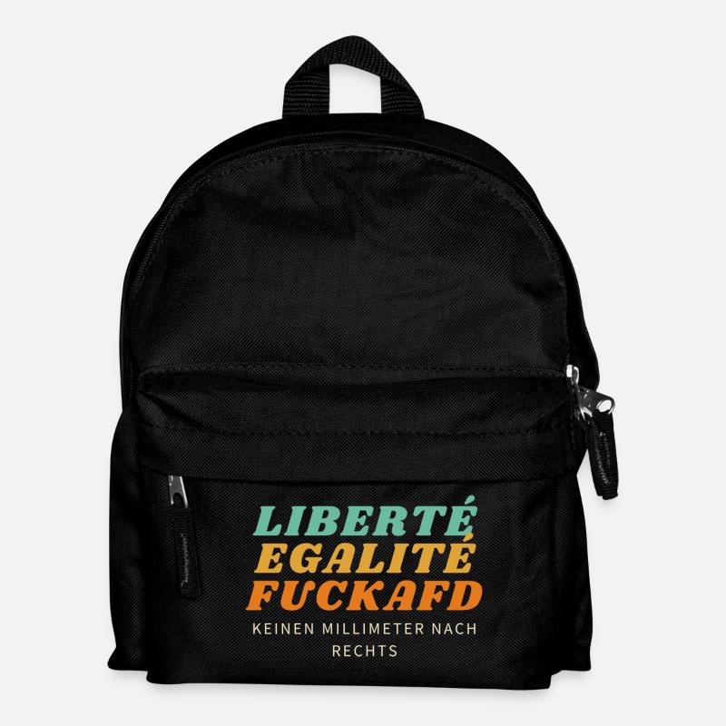 Liberté Egalité FuckAfD - Kinder Rucksack - Schwarz