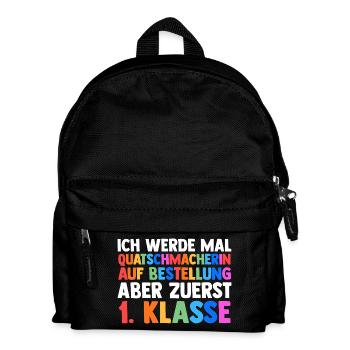 Kita Abgänger Erste Klasse Einschulung Schulkind - Kinder Rucksack - Schwarz - Vorne