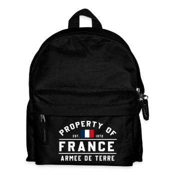 Französisches Militärschablonendesign - Kinder Rucksack - Schwarz - Vorne