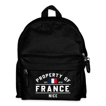 French Vintage Flag Typography - Kids' Backpack - black - Front