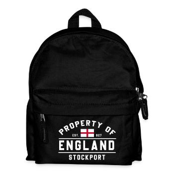 England Stockport Property Logo - Kids' Backpack - black - Front