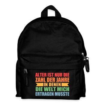Ich Bin Nicht Alt Geburtstag - Kinder Rucksack - Schwarz - Vorne