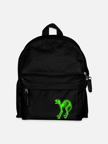 Skeleton Cat - Kids' Backpack - black