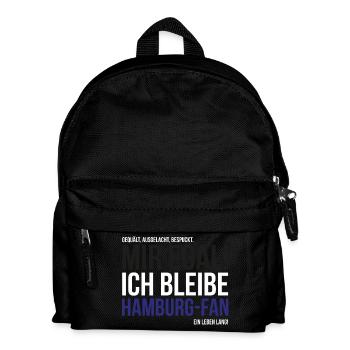 Ich bleibe Hamburg-Fan - Kinder Rucksack - Schwarz - Vorne