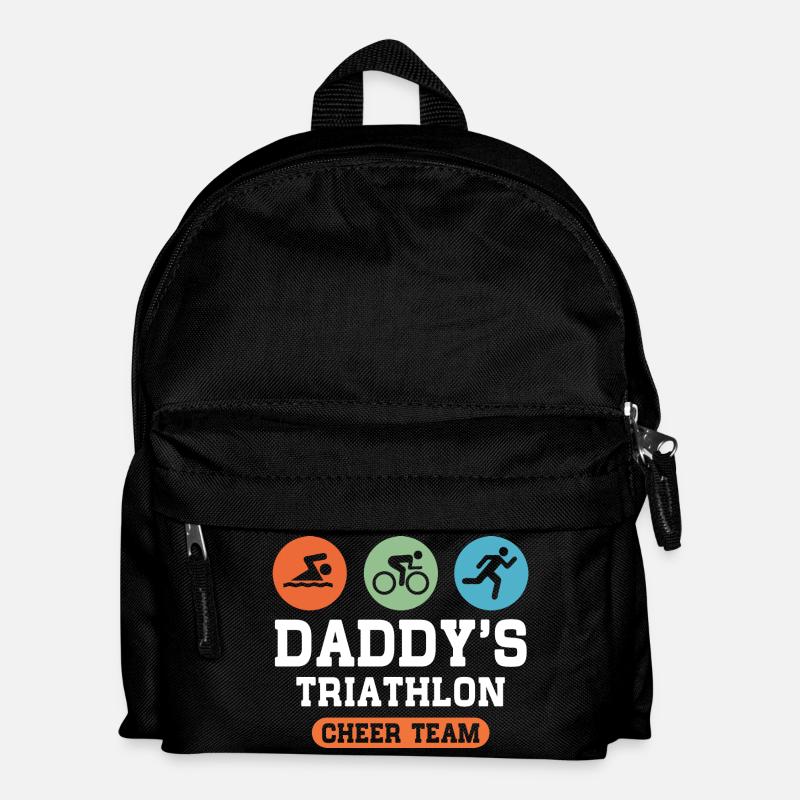 Triathlon Daddy - Kinder Rucksack - Schwarz