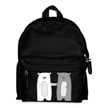 Bären - Kinder Rucksack - Schwarz - Vorne