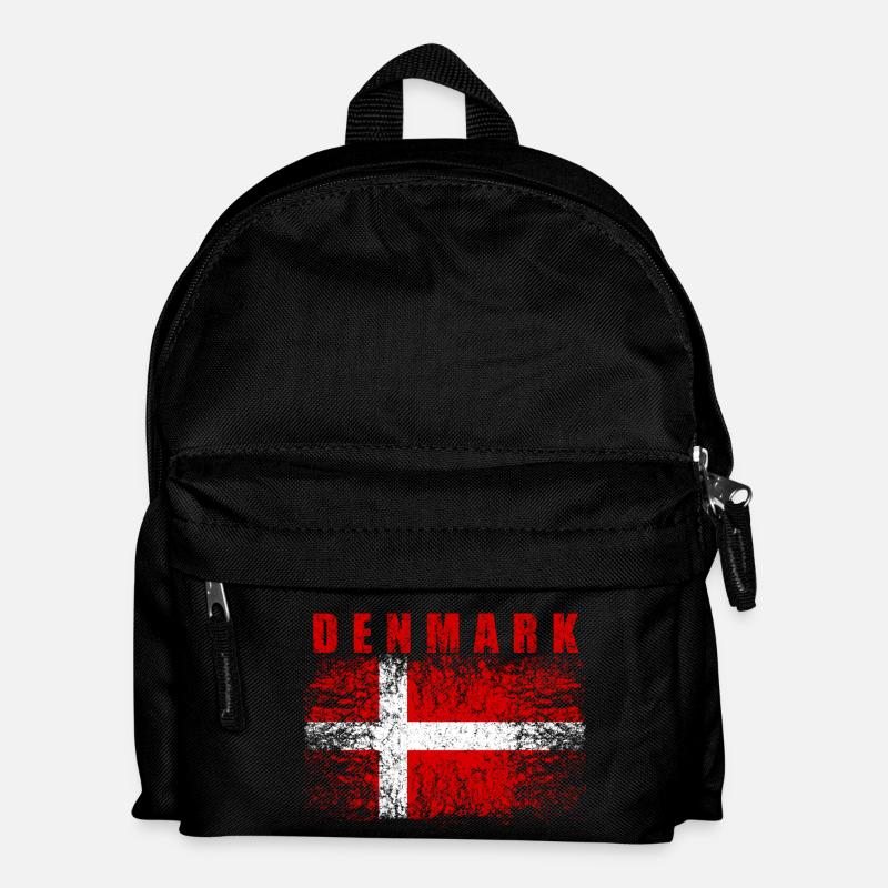 Dänemark Flagge 008 - Kinder Rucksack - Schwarz