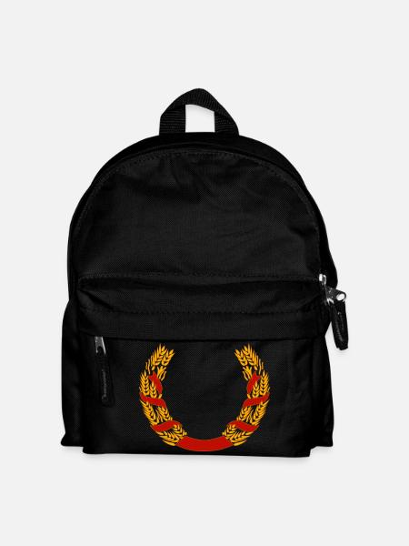 Weizen Kranz - Kinder Rucksack - Schwarz