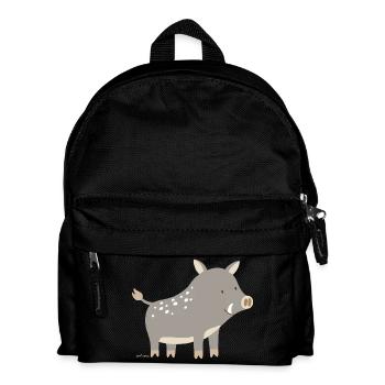 Wildschwein - Kinder Rucksack - Schwarz - Vorne