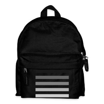 Streifen in Grautönen - Kinder Rucksack - Schwarz - Vorne