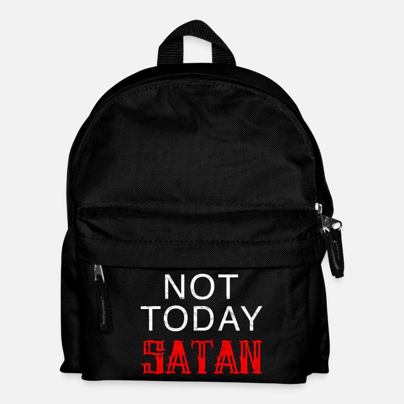 Not Satan today !! - Kids' Backpack - black